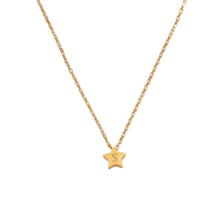 Ketting ster 1 Initiaal goud