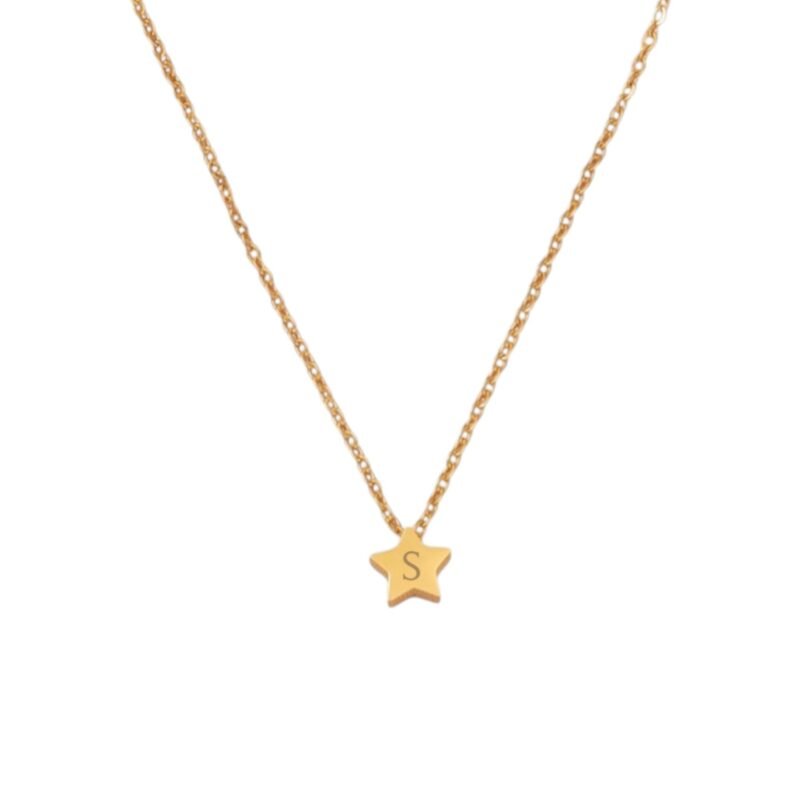 Ketting ster 1 Initiaal goud
