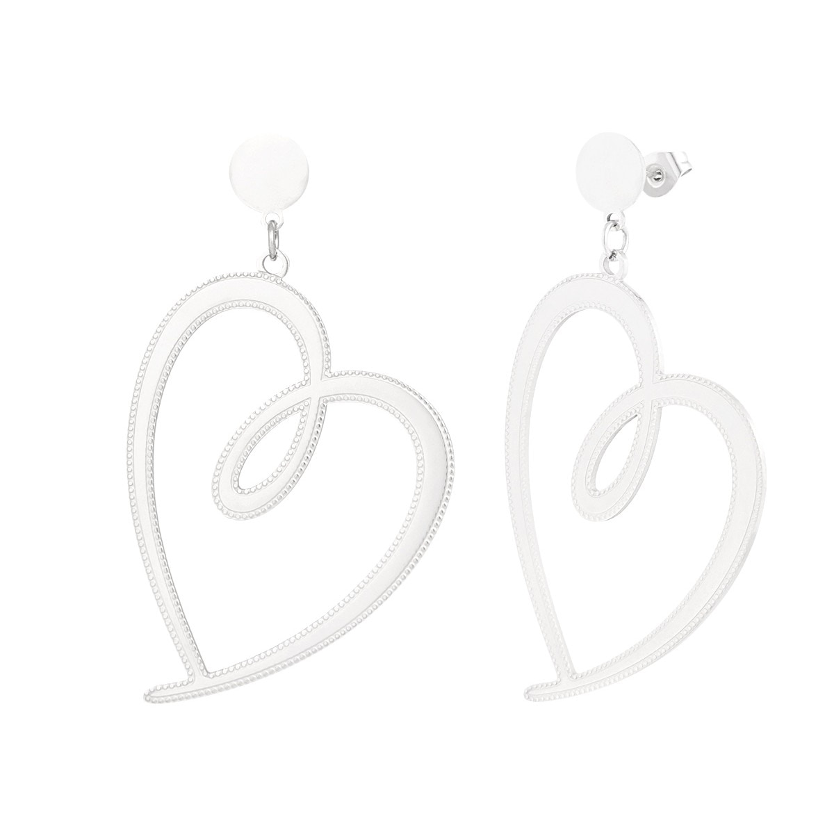 Oorbellen Amber zilver