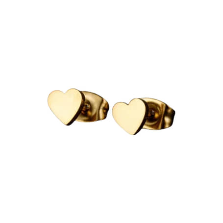 Oorbellen Studs Hartje goud