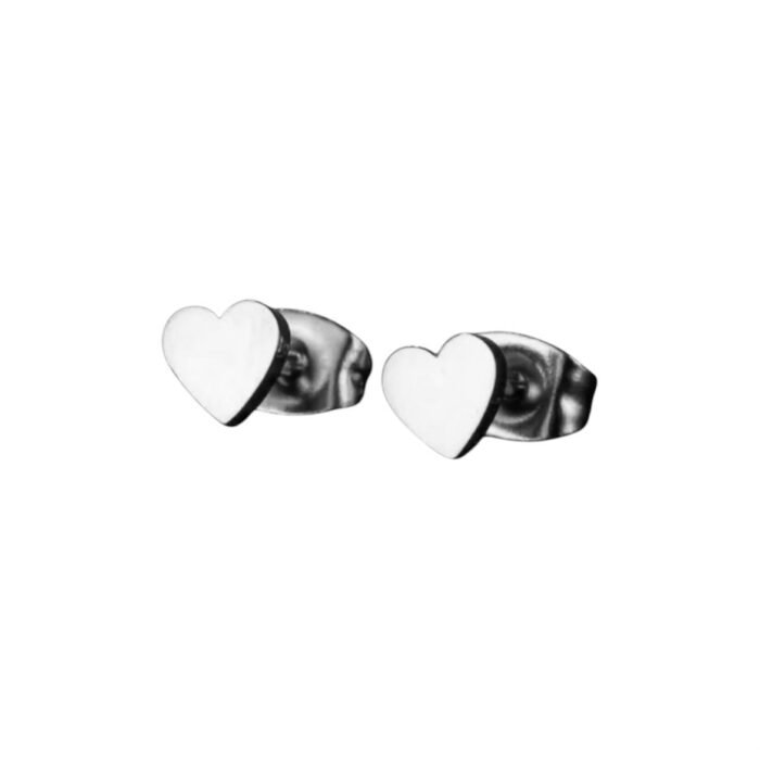 Oorbellen Studs Hartje zilver
