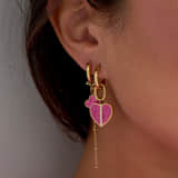Oorbellen Tara roze