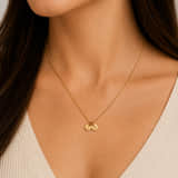 Ketting met 2 Muntjes en Initialen 2