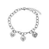 Armband met 3 Initialen zilver
