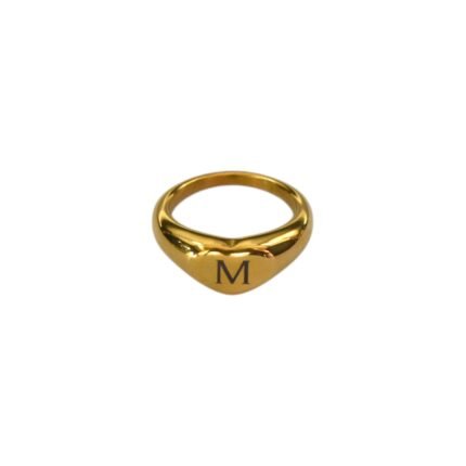 Ring Hart met Initiaal goud