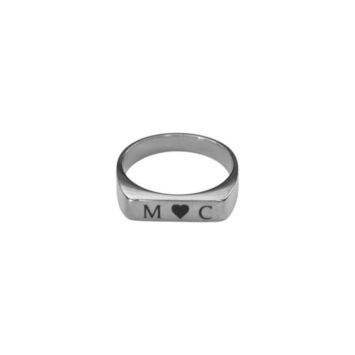Ring met Initialen zilver