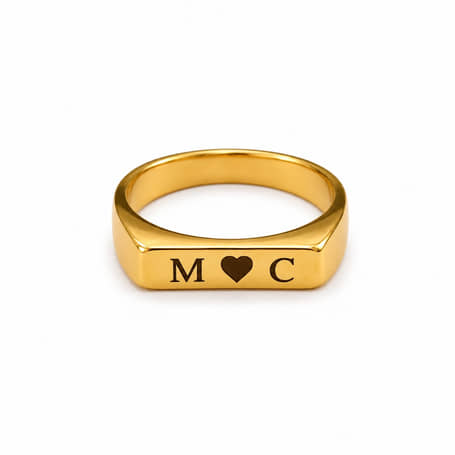 Ring met Initialen goud