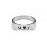 Ring met Initialen zilver