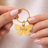 Sleutelhanger Vlinder met Naam