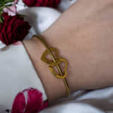 Charlery Bedelarmband met 2 Hartjes rozen