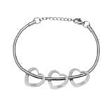 Bedelarmband met 3 Hartjes 2