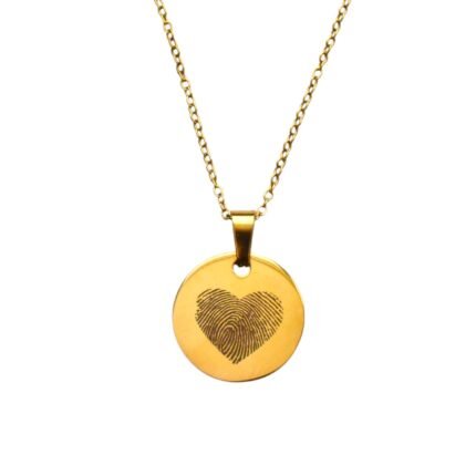 Charlery Ketting Vingerafdruk Hart Goud