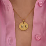 Charlery Ketting met 2 Initialen munt