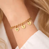 Charlery Schakelarmband Hart met 2 Initialen
