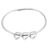 Charlery Bangle met 3 Hartjes - zilver