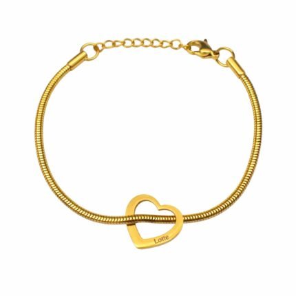 Charlery Bedelarmband met 1 Hartje - goud