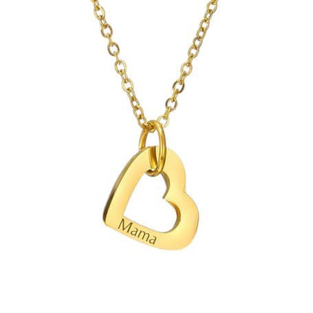 Charlery Ketting met 1 Hartje - GOUD