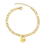 Charlery Schakelarmband met 1 Muntje goud