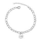 Charlery Schakelarmband met 1 Muntje zilver