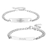 Charlery Koppel armband met Naam zilver