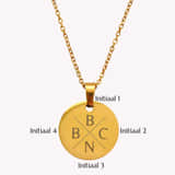 Volgorde 4 initialen munt ketting