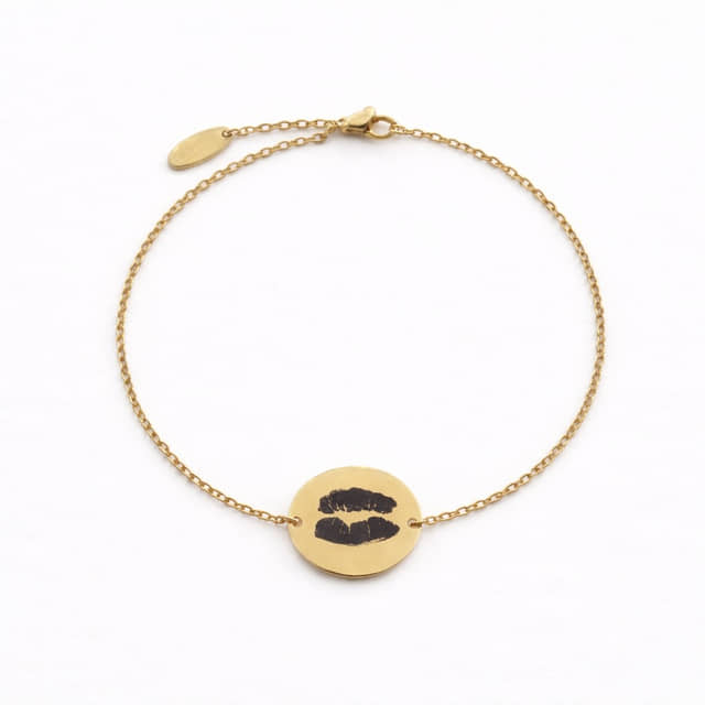 Charlery Armband met Kus Afdruk goud