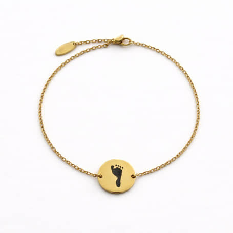 Charlery Armband met Voetafdruk goud