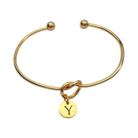 Charlery Bangle met 1 Initiaal goud