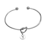Charlery Bangle met 1 Initiaal zilver