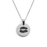 Charlery Ketting met Kus Afdruk zilver