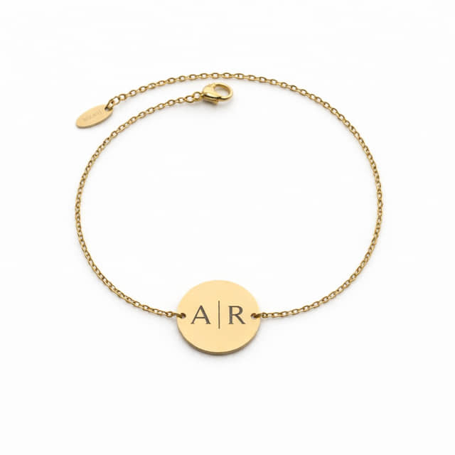 Charlery Munt Armband met 2 Initialen