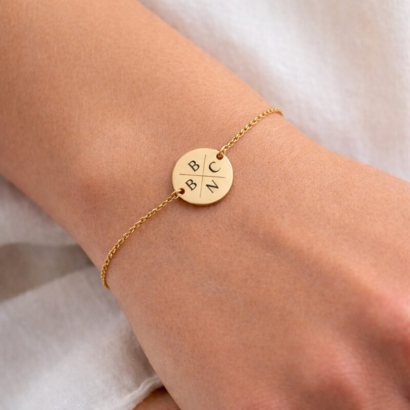 Charlery Munt Armband met 4 Initialen