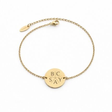 Charlery Munt Armband met 5 Initialen goud