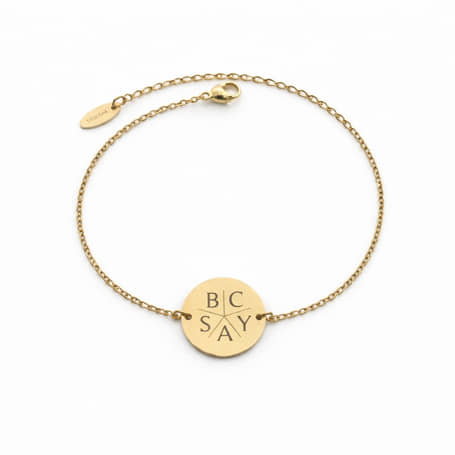Charlery Munt Armband met 5 Initialen goud