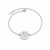 Charlery Munt Armband met 5 Initialen zilver
