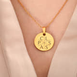 Charlery Munt Ketting met 6 Initialen