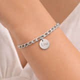 Charlery Schakelarmband met 1 Muntje zilver