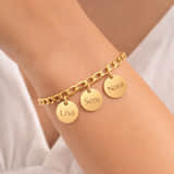 Charlery Schakelarmband met 3 Muntjes