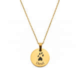 Charlery ketting Pootafdruk met Naam goud