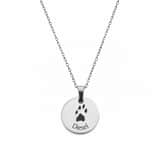 Charlery ketting Pootafdruk met Naam zilver