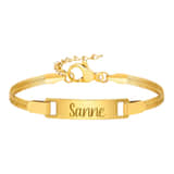Charlery Baby en Kind Gladde Armband met gravering goud