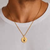 Charlery Heren Ketting met Pootafdruk goud