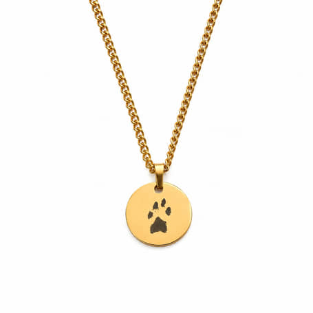 Charlery Heren Ketting met Pootafdruk goud