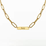 Charlery Schakelketting met 1 Naam goud - vergroot