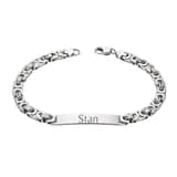 Heren Armband met Gravering zilver