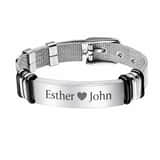 Heren Armband met Gravure zilver