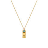 Charlery Geboortesteen Initiaal Ketting goud