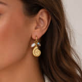 Golden Shell Hoops