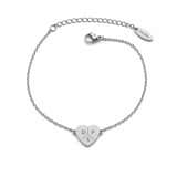 Charlery Hart Armband met 3 Initialen zilver