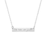 Charlery Ketting Bar met Eigen Handschrift zilver